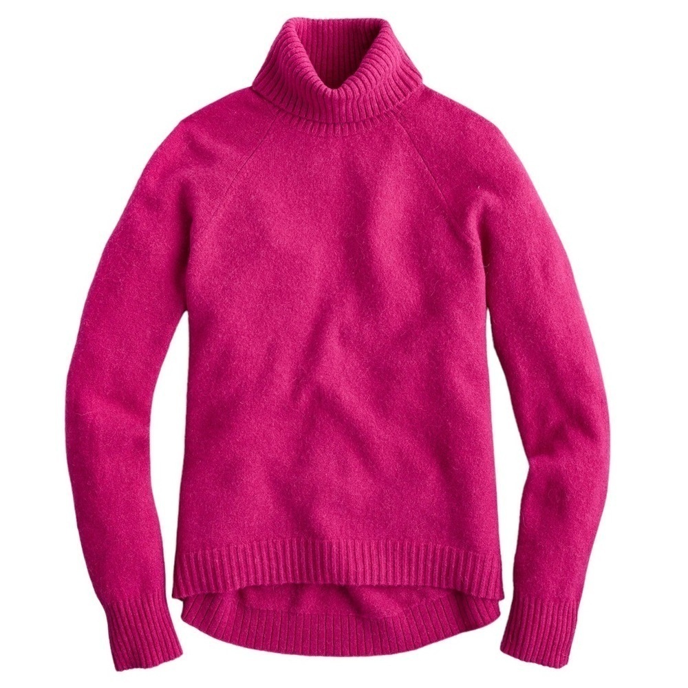 J. Crew Turtleneck Sweater in Supersoft Yarn Hot Pink Style AF023 Size XXS